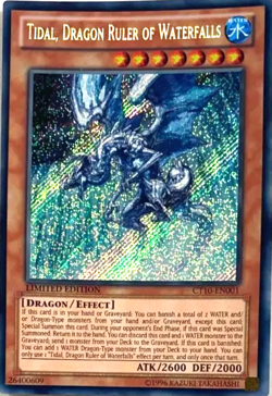 Tidal, Dragon Ruler of Waterfalls CT10-EN001 Secret Rare Limited Edition YuGiOh - Image 1