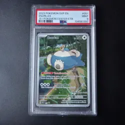 PSA 9 Snorlax SVP051 Black Star Promo 151 ETB Pokemon Center Stamped Card - Image 1