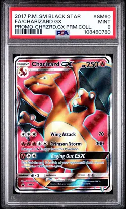 Pokemon Cards - PSA 9 Charizard GX SM60 - Black Star Promo - MINT - PSA9 - Image 1