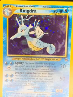 Kingdra 8/111 Holo Swirl - Neo Genesis Pokemon Card - NM - Image 3