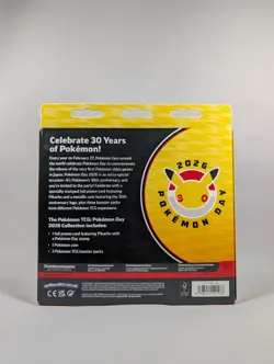 Pokemon TCG Pokemon Day 2026 Collection Box Pikachu Promo Card 3 Booster Packs - Image 2