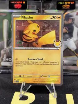 Pikachu 051/162 Pokemon Day 2026 - Anniversary Stamped NM - Image 1