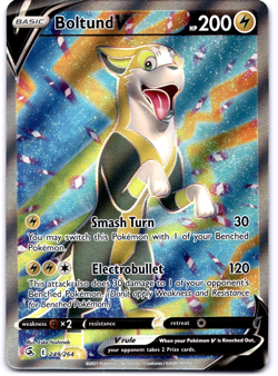 Pokemon TCG Boltund V 249/264 Fusion Strike Full Art Holo Rare Near Mint - Image 1