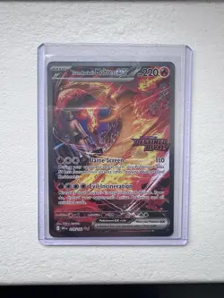 2025 POKEMON Team Rocket's Moltres EX 229/182 Stamped Promo Destined Rivals - Image 1