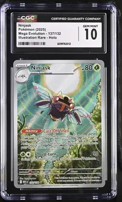 Ninjask 137/132 Me01: Mega Evolution Holo GEM MINT 10!! Beautiful Card!! - Image 1