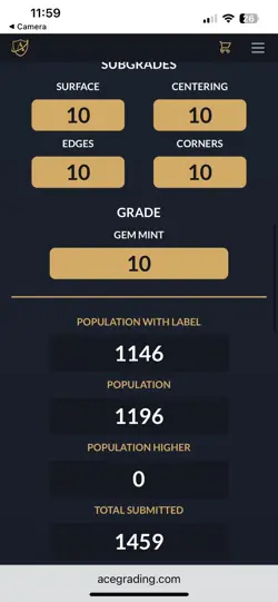 Pokemon Card 151 Mewtwo AR 183/165 Japanese Perfect Ace Gem Mint 10-10-10-10 🔥 - Image 3