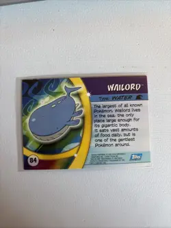 Wailord #84 Pokemon Advanced Challenge Topps Card Non-Foil 2004 Lightly Played - Image 2