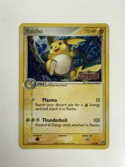 Pokemon TCG Raichu 12/108 Power Keepers Reverse Holo Stamp - Image 1