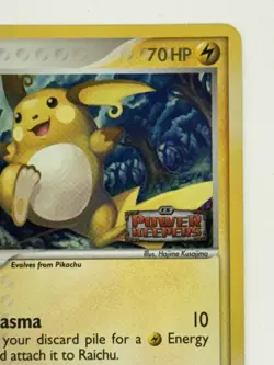 Pokemon TCG Raichu 12/108 Power Keepers Reverse Holo Stamp - Image 3