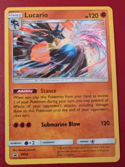 Lucario SM54 Promo Holo Pokemon Card Excellent - Near Mint Condition - Image 1