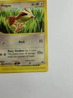 💥 Pidgey Pokemon 2002 TCG (Expedition E-Reader Set) Non Holo Foil # 123/165 - Image 4