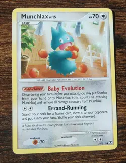 Munchlax 70/111 Platinum Rising Rivals Non Holo Pokemon - Image 1