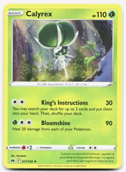Calyrex 017/159 Holo Rare Crown Zenith Pokemon Holo NM - Image 1