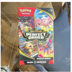 Pokemon TCG Mega Evolution Perfect Order Booster Box Collectors Edition 6 Packs - Image 1