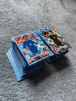 Crystal Blue Parallel Bundle - Topps Match Attax UEFA Euro 2024-Around 240 Cards - Image 1