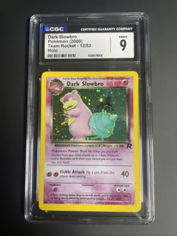 CGC 9 Dark Slowbro Holo 12/82 Team Rocket 2000 Pokemon Card - Image 1