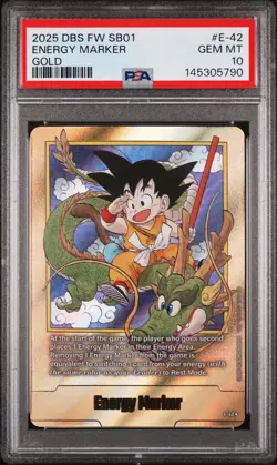Dragon Ball Super Card Game Fusion World Energy Marker Gold Son Goku #E-42 - Image 1