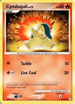 Cyndaquil 79/123 Mysterious Treasures Pokemon Card TCG - Image 1
