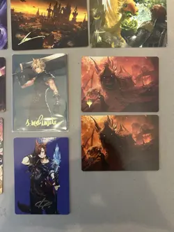 MTG Final Fantasy Art Cards Mixed Lot 22 Sephiroth Yuna, Dion, Gold Signature - Image 4