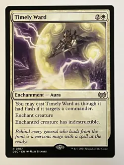 Timely Ward Commander: Duskmourn: House of Horror Non-Foil MTG NM - Image 1