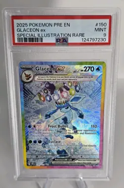 Glaceon ex 150/131 Sv: Prismatic Evolutions Holo SIR Pokemon - PSA 9 - Image 1