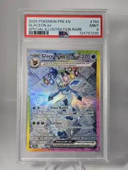 Glaceon ex 150/131 Sv: Prismatic Evolutions Holo SIR Pokemon - PSA 9 - Image 2