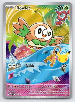 Pokemon Rowlet - 043 ME: Mega Evolution Promo MEP P HOLO 043 Saboteri NM - Image 1