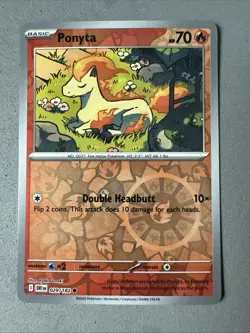 Pokemon TCG * Destined Rivals 029/182 Ponyta Common REVERSE HOLO * NM FRESH PK - Image 1