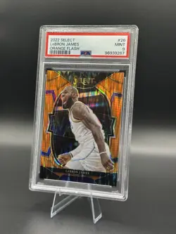 2022 PANINI SELECT LEBRON JAMES ORANGE FLASH PSA 9 MINT 🔥 - Image 1