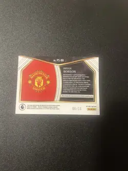Panini Select EPL Pitchside Signatures Bryan Robson Gold Prizm Auto /10 PS-BR - Image 2