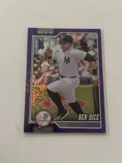 Topps Yankees NY Ben Rice Purple Rainbow Foil 143/250 2026 Series 1 #133 - Image 1