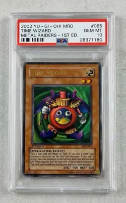 Time Wizard Metal Raiders 1st Edition 2002 MRD-065 PSA 10 Ultra Rare - Image 1
