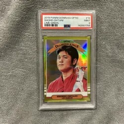SHOHEI OHTANI 2019 DONRUSS OPTIC #14 Lime Green PSA 9 - Image 1