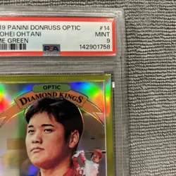 SHOHEI OHTANI 2019 DONRUSS OPTIC #14 Lime Green PSA 9 - Image 3