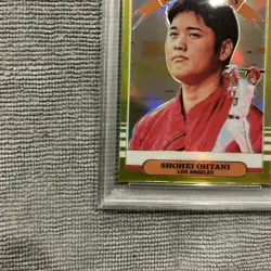 SHOHEI OHTANI 2019 DONRUSS OPTIC #14 Lime Green PSA 9 - Image 4