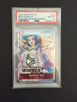 2023 One Piece OP03 Pre-Release Winner Nefeltari Vivi #ST01-009 - PSA 10 - Image 1