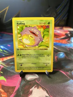 Pokemon Card - Koffing Base Set (Shadowless) 51/102 Common 1st Edition NM/LP - Image 1