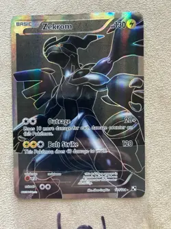 Zekrom 114/114 Black & White Base Full Art Holo Rare Pokemon Card HP - Image 1