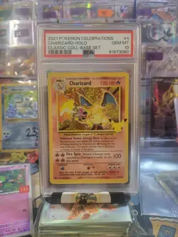 PSA 10 Charizard 4/102 Celebrations Classic Collection Holo Pokemon Card Graded - Image 1