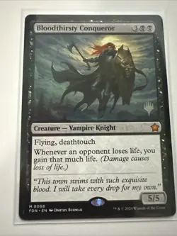 1x Bloodthirsty Conqueror - Promo Pack: Foundations Mythic MTG NM - Image 1