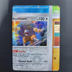 Pokemon TCG NFC Error Miscut Bouffalant 174/197 Reverse Holo Obsidian Flames - Image 3