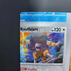 Pokemon TCG NFC Error Miscut Bouffalant 174/197 Reverse Holo Obsidian Flames - Image 4