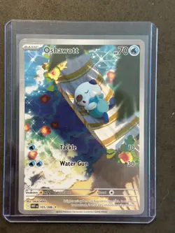 Pokemon Oshawott 105/086 Sv: White Flare Illustration Rare Holo 2025 English TCG - Image 1
