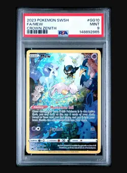 2023 Pokemon Sword And Shield Crown Zenith #GG10 Fa/Mew Crown Zenith PSA 9 - Image 1