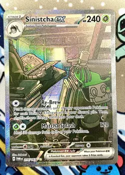 Sinistcha EX - 210/167 - Pokemon TCG - SV Twilight Masquerade - SIR - Near Mint - Image 1