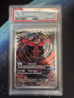 Pokemon Yveltal 205/182 SV04 Paradox Rift Illustration Rare Holo PSA 10 GEM MT - Image 1