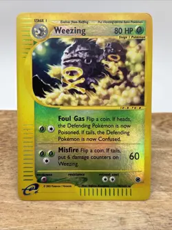 Weezing 70/165 Reverse Holo Pokemon Expedition 2002 Wotc Vintage LP/MP - Image 1