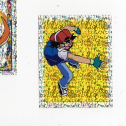 1999 Merlin Pokemon Sticker S26 Ash Foil Holo Pokemon - Image 1