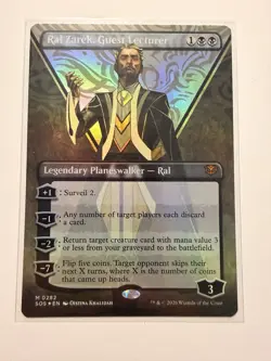 Ral Zarek, Guest Lecturer (Borderless) (FOIL) ✅Secrets of Strixhaven ✅ (mtg) - Image 1