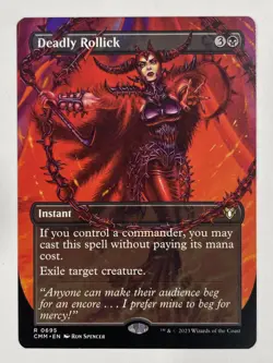 Deadly Rollick Borderless Commander Masters Near Mint NM MTG Magic The Gathering - Image 1